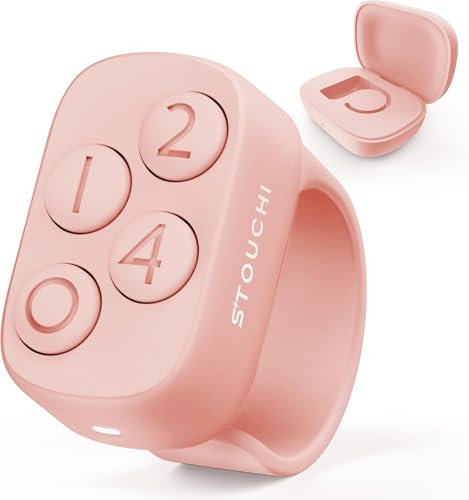 Stouchi Anki Remote Control Ring – Bluetooth Finger Controller for Anki, No Setup No Remapping, 140H Charging Case, Compatible with Windows, Mac, iPad, iOS & Android