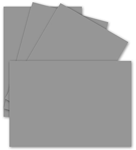 25 Einzel-Karten DIN A6-10,5 x 14,8 cm - 240 g/m² - Graphitgrau/Dunkel-Grau - Tonkarton - Bastelpapier - Bastelkarton- Bastel-karten - blanko Postkarten