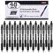 Shuttle Art Gelstifte, schwarz, 48 teiliges schwarze Gelschreiber Set (20 Gel Stifte und 28 Ersatzminen) mit 0,7 mm Spitze, einziehbar, für Schüler, Kinder und Erwachsene geeignet