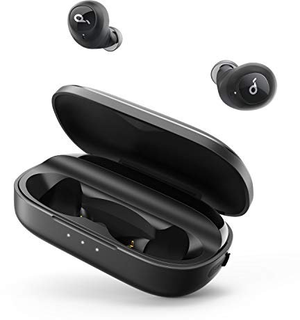 Soundcore True-Wireless Earphones Liberty Lite by Anker, Wireless Headphones with 12-Hour Playtime, Graphene-Enhanced Drivers, Microphone and Bluetooth 5