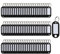 Lot de 100 étiquettes porte-clés en plastique avec anneau fendu, Noir, 5 x 2.2cm