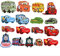 Mingjun 17-teiliges Bügel- oder Aufnäher-Set mit Bus-, Rennwagen-, Feuerwehrwagen- und Automotiven, Flicken zum Anbringen an Kleidung, Jacken, Jeans, Rucksäcken, Schals, toll für Kinder