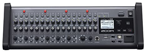 Zoom L-20R LiveTrak Rack mountable digital mixing console | standalone 20-track recorder and multi-channel audio interface | UK-Version | anthracite
