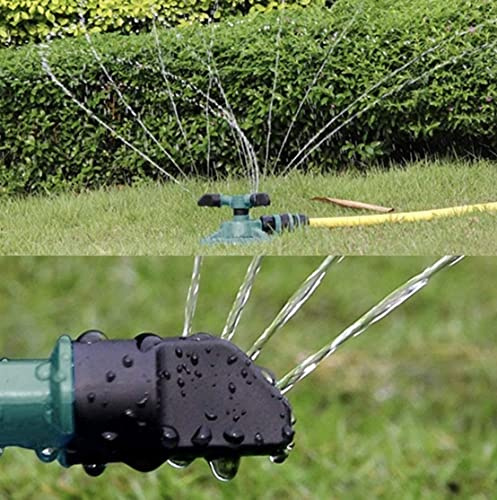 RHP - Irrigatore da Giardino Automatico, Innaffiatore a 3 Bracci, Girevole a 360°, con Sistema di Irrigazione, Materiale di Alimentazione per Giardinaggio