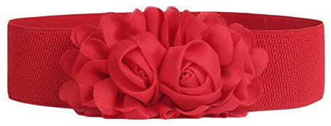 Oyccen Flores Cinturones Elásticos de Mujeres Cinturón Ancho para Vestidos