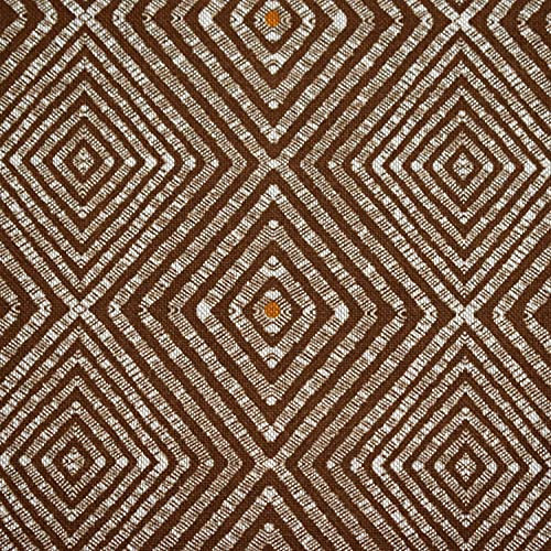 MAGAM-Stoffe Jasper Canvas Stoff Möbel Polsterstoff Oeko-Tex Meterware 50cm (Rauten braun)