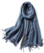 Sawekin Damen XXL Schal Halstuch/Poncho kariert quadratisch Karo schal Herbst/Winter Warmer Schal (M-Blau)