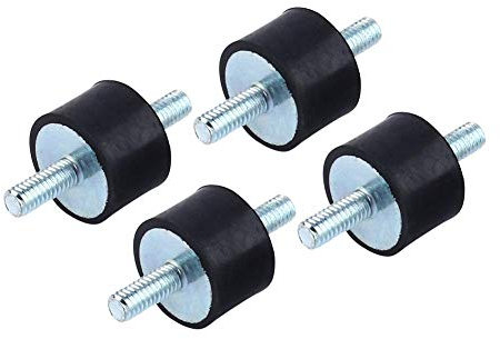 Akozon Amortiguador de montaje de goma M4 Bomba de compresor de aire Anti vibración Amortiguador 15 mm * 10 mm para bobinas de coche y barco