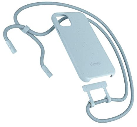 Woodcessories - Nachhaltige Handykette abnehmbar kompatibel mit iPhone 11 Hülle mit Band blau, iPhone XR Hülle mit Band blau - biologisch abbaubar