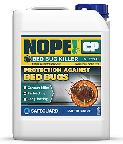 NOPE! CP Bed Bug Killer Treatment (5 Litre) - Odourless & Non-Staining, Extended Residual Kill up to 3 Months for Mattress, Bed Frames, Carpets, Furniture