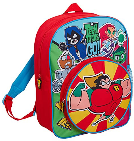 Teen Titans Go Rucksack Kinder Back to School Bag DC Super Heroes Reisetasche Sportrucksack, rot, Einheitsgröße, Rucksack