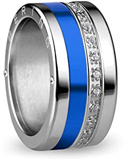 BERING Austauschbar Ringkombination für Damen in Silber & Blau mit einzigartigem Twist- & Change System, Amur