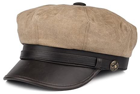 Jaxon & James Rebel Motorcycle Cap - Britisches Hellbraun - L