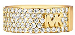 Damen Ring aus vergoldetem Sterlingsilber mit Zirkonia von Michael Kors