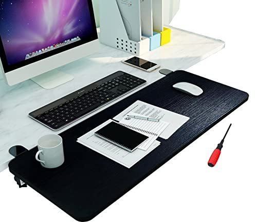 V3VOGUE Faltbarer Tastaturablage - Schreibtisch-Verlängerung - Tastaturschublade Mit Klemme - Ohne Bohren - Ergonomische Computer-Handgelenkstütze Armlehne Für Büro, Reduziert Ermüdung