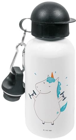 Mr. & Mrs. Panda Kindertrinkflasche Einhorn Fitness, Premium Aluminium, 500 ml