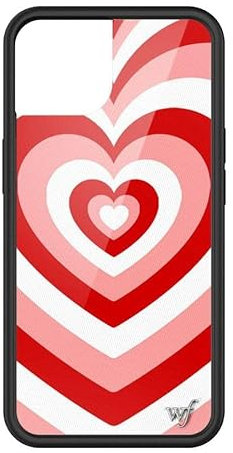 Wildflower Hüllen, Peppermint Latte Love, kompatibel mit Apple iPhone 13, Ombre, Rosa, Herz, trendig, niedlich, schützender schwarzer Stoßfänger, 1,2 m Falltest-zertifiziert, kleines Unternehmen im