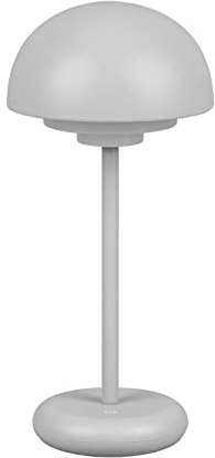 Reality Leuchten LED Akku Außentischleuchte Elliot R52306177, Kunststoff Ultimate Grau, inkl. 2x Watt LED, Touch-Dimmer