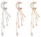 minkissy 3 Stücke Strass Haarspange Strass Spangen Für Trendige Haarspangen Quaste Haar Himmlischen Haar Zubehör Sonne Mond Haarspangen Quaste Clip Schmuck Dekorieren