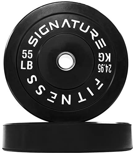 Fitvids Bumper Plate Olympische Hantelscheiben mit Stahlnabe, 5,1 cm, 25 kg, Paar