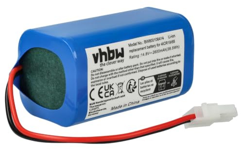vhbw Akku kompatibel mit iLife V5 | V5s, V3, V5 Pro, A4s Pro, A7, A9, CW-310, CW-320, Eco R3N5, X3 Home Cleaner Heimroboter (2600 mAh, 14,8 V, Li-Ion)