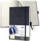 SIGEL C2512 Wochenplaner Wochenkalender 2025, ca. A5, schwarz, Hardcover, 192 Seiten, Gummiband, Stiftschlaufe, Archivtasche, aus nachhaltigem Papier, Conceptum