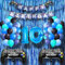 DEUXYU Geburtstagsdeko Junge 10 Jahr, Luftballons Geburtstag Junge Dekoration Zubehör Set mit Happy Birthday Banner für 10. Jahr Jungen Ballons Geburstag Deko, Videospiel Game Party