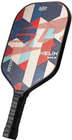 SLK Helix Pro 2024 Paleta de Pickleball | Cara híbrida de Fibra de Carbono y Fibra de Vidrio | Núcleo de Fibra de Carbono termoformado | Control inigualable | Patriot