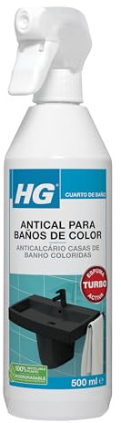 HG Antical para Baños de Color, Limpiador de Cal para Lavabos, Grifos y WC, Limpiador Multi Superficie y Descalcificador, Producto de Limpieza para Baño y Ducha - 500ml