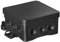 SIMET Anschlussdose 75 x 75 x 40 mm, halogenfrei, selbstverlöschend, UV-beständig, IP54, FASTBOX&HOOK mit Hakenadapter HNS, 110 Stück, schwarz