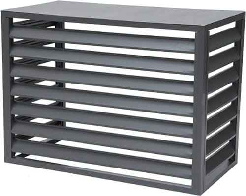 XENITE Mini-Split-Klimaanlagenabdeckung für Außengeräte, Aluminium-Klimaanlagen- und Wärmepumpenabdeckung, Klimaanlagenrahmen, geeignet für den Innen- und Außenbereich, grau, 100 x 50 x 70 cm