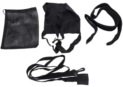 Set da Allenamento Professionale per Paracadute da Nuoto, Set di Cinture per Allenamento di Resistenza Al Nuoto Sicuro, per Nuoto, Sport Acquatici (BLACK)