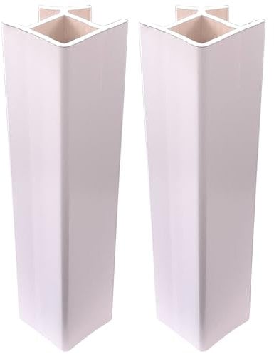 cyclingcolors 2x Jonction de plinthe 90° en PVC Connecteur Socle Cuisine Raccord Profil, hauteur 80mm finition blanc