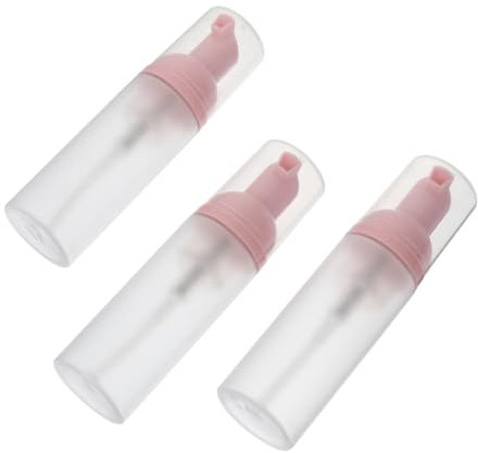 FRCOLOR 6stücke Schaumflasche Nachfüllbare Mousse Flasche Für Lash Shampoo Transparentes Design Mit Pinkem Pumpkopf Für Reisen Und Hygiene