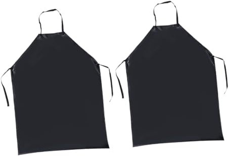 Homoyoyo 2 Piezas delantal industrial Delantal de protección delantal para lavavajillas delantal para hornear delantal de cintura delantal de cocina delantal sin mangas Black