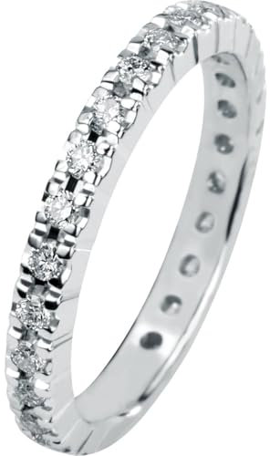 CHRIST Damen-Damenring 585er Weißgold Diamant