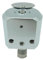 MICEL - 13372 - Candado Redondo de Seguridad con Grillete de Acero Inoxidable, Llave Tubular y Cilindro de Latón, ideal para Taquillas, Puertas y Contenedores, acabado Cromo Brillo, 55 x 86 x 48 mm