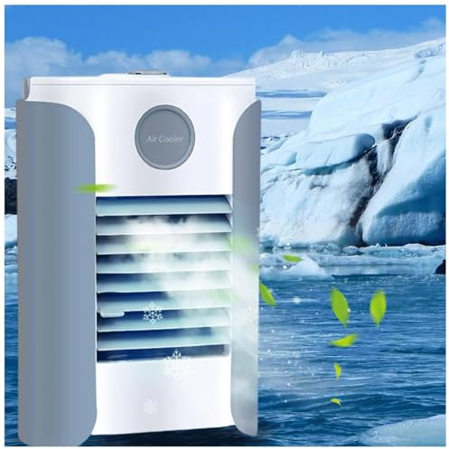 Aire Acondicionado Portatil Silencioso Pequeño USB,3 En 1 Aireacondicionado Portaril Depósito De Agua De 350ml Con Asa Aire Acondicionado Moviles Adecuado Para Oficina,Dormitorio Familiar,Etc