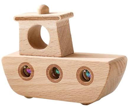 Whnbuij Holzspielzeug Boote Set - Segelboot Spielzeug aus Holz | 10x7,5x3 cm / 3,94x2,95x1,18 Zoll