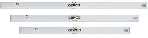 GEPCO Richtlatten 3tlg Set 150-180-200 cm Alu Putzlatten 2 Libellen Wasserwaagen