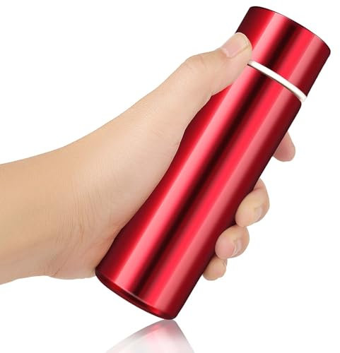 PENCHUAN Wasserflasche Edelstahl,150 ML Mini-Kaffee-Thermosflasche,Flasche für Heiße Getränke,Tragbar Kleine Thermosflasche,Getränk Wasserflasche Isolierte Tasse Getränk Wasserflasche (Rot)