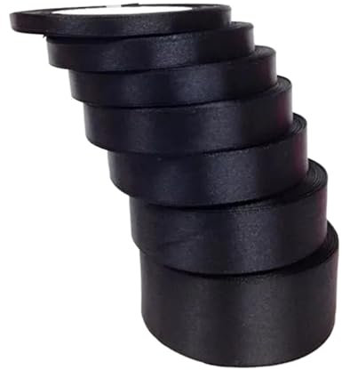 1 Stück (22,8 m/Rolle) 6–80 mm schwarzes einseitiges Satinband for Hochzeitsfeiern, DIY-Dekoration, Geschenkverpackungen, Weihnachtsbänder(40mm black)