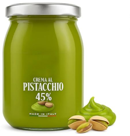 Pistachio Cream Spread - 600g | Creamy & Spreadable, Versatile Paste | Authentic Italian Pistachio-Spread with 45% Pistachios – Gluten-Free, Palm Oil-Free
