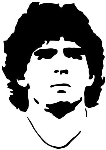 TLDSHOP® - Etichetta ADESIVA per AUTO e MOTO - DIEGO ARMANDO - D10S - FORZA NAPOLI SEMPRE - PVC Adesivo - Resistente per Esterno e Interno - Misura Etichetta: (VISO, 6x9cm)