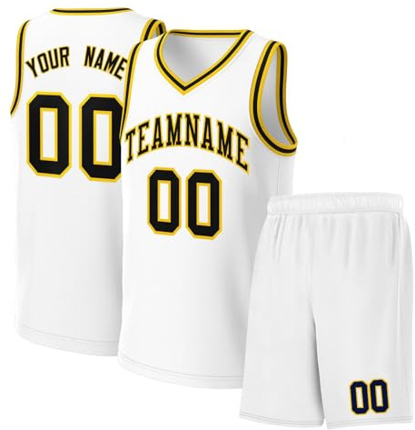 Sleeveless Basketball Jersey T-Shirt Vest and Shorts Kids/Adult, Sleeveless Top and Shorts Set, Personalised Basketball Kit with Name Number