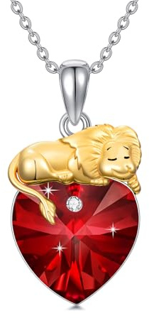 LONAGO Tier Halskette 925 Sterling Silber Tiger Kuh Löwe Fledermaus Anhänger Halskette für Damen