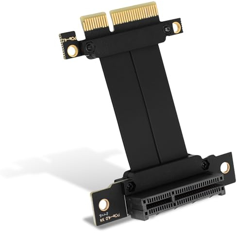 Cuifati PCIe 4.0 X4 Riser -Kabel, 64 -Pin 90 -Grad -Adapter PCIe 4.0 Riser -Kabel, 8 GB/S Übertragungsrate, Hochgeschwindigkeitsflexible GPU -Verlängerungsanschluss -Plug und -Spiel (10)