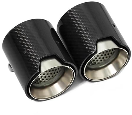 YUQUDGELKY 2 Stück Direktstecker-Auspuffblenden Für 3er G20 G21 330i M-Performance Style Carbon-Auspuffblenden Auto-Modifikationszubehör(Matte)