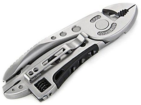 Qiorange 5 in 1 Multifunktionswerkzeug Wrench Schraubendreher Zange Messer Set Multi-functional Schraubenschlüssel Wrench Jaw Screwdriver Pliers Knife Tools