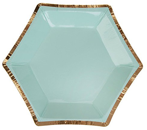 Neviti 772874 Colour Block Marble Plate, Mint, Small